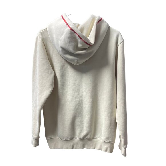 Maker’s Mark Cream Hoodie with Red Stitching – Size Small - Picture 2 of 3